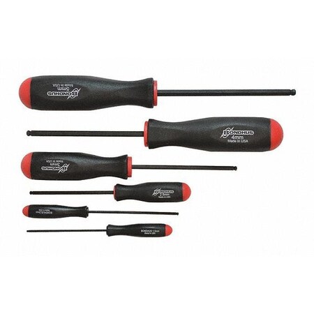Set 6 Prohold Ball End Screwdrivers by USA Bondhus General Hand Tool Kits