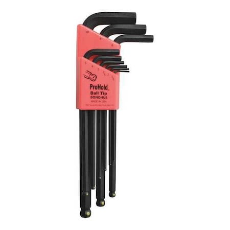 Set 9 Prohold Ball End L Wrenches by USA Bondhus Hex Key Sets