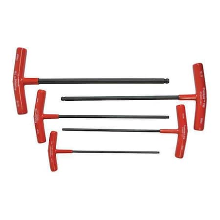 Set 5 Ball End Graduated Length T Handle by USA Bondhus Hex Key Sets