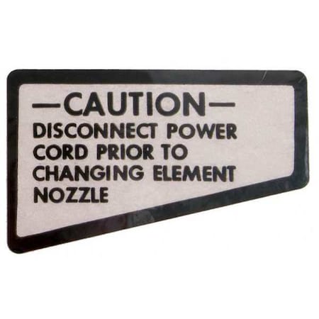 Warning Label English by USA Master Appliance Power Tool Parts