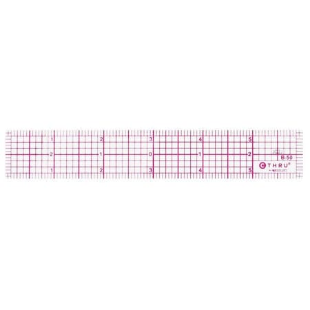 Ruler Plastic Lined 16ths 6in Transparnt Type B 50 by USA C Thru Westcott Rulers & Straight Edges