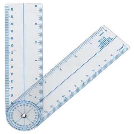 Protractor Inch and Metric Scales PVC by USA C Thru Westcott Precision Measuring Protractors