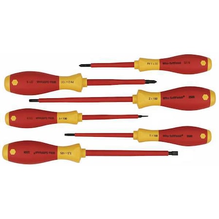 Ins. Screwdriver Set Slot/Phllps/Sq 6 Pc by USA Wiha Screwdriver Sets