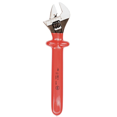 Adj. Wrench Ins. 12" 1 1/2" Cap. Natural by USA Wiha Adjustable Wrenches