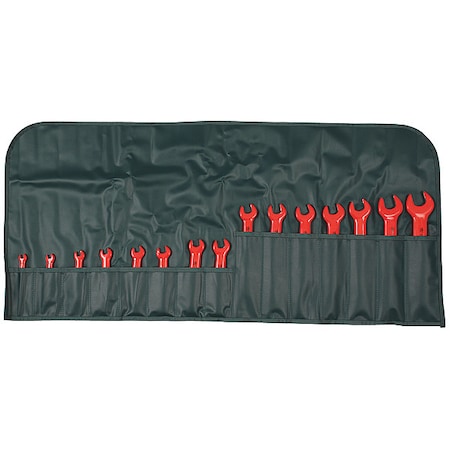 Insulated Open End Wrench Set 6 24mm 15 Pc by USA Wiha Combination Wrench Sets
