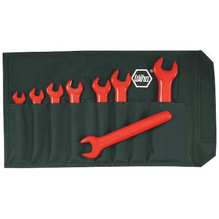 Ins Open End Wrench Set 15Deg 6 19mm 8Pc by USA Wiha Combination Wrench Sets