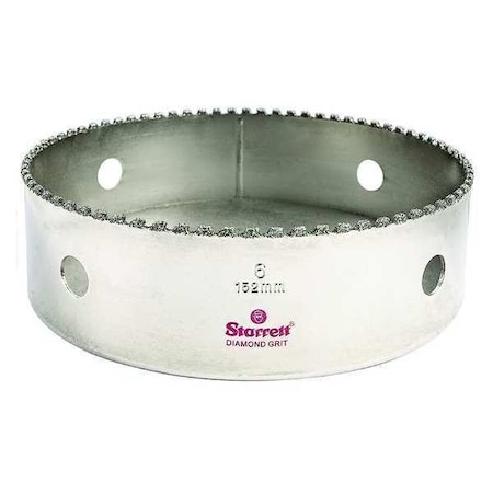 Diamond Grit Hole Saw 6 in 152mm Min. Qty 3 by USA Starrett Hole Saw Accessories