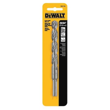 Drill Bit HSS 29/64in. Black Oxide by USA Dewalt Pilot Point Drill Bits