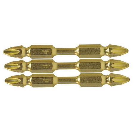 Insert Bit 1/4" Phillips #2 (3)#2Bit PK3 by USA Makita Screwdriver Bits