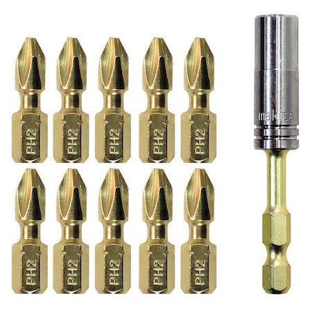 Magnetic Bit Set 21 Pcs. 1/4"Shank by USA Makita Nut Setters & Bit Holders