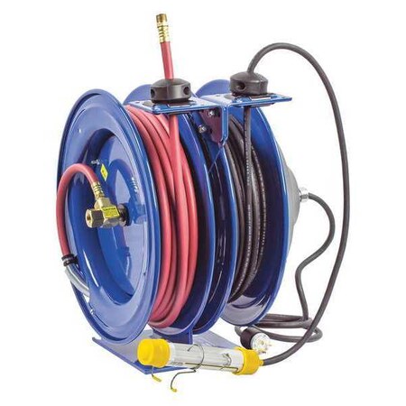 Dual Purpose Reel Sprng 3/8in(F)NPT 50ft Type C L350 5016 C by USA Coxreels Pneumatic Spring Return Hose Reels