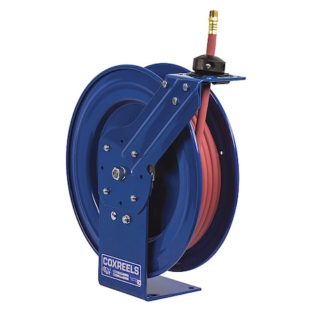 Low Press Spring Hose Reel 1/2"x25 ft. by USA Coxreels Pneumatic Spring Return Hose Reels