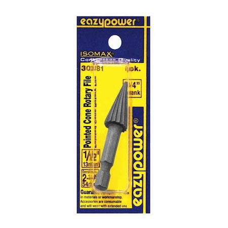 Pointed Cone Rotary File 1/2 in. 1 pcs. by USA Eazypower Rotary Tools & Accessories
