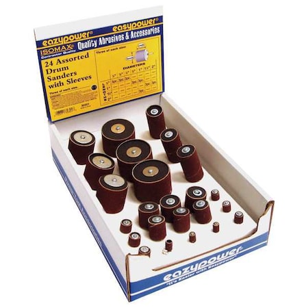 Assorted Drum Sander Kit 24 Pieces by USA Eazypower Rotary Tools & Accessories