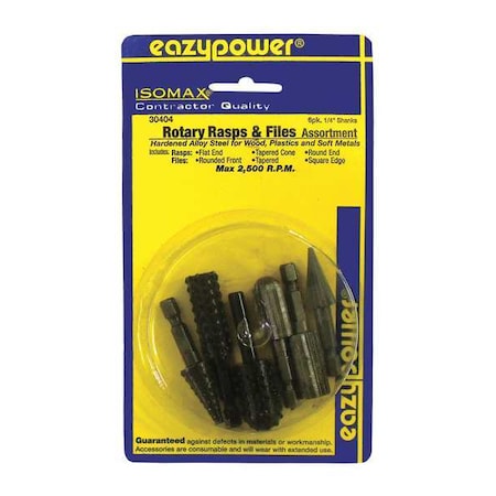 Rotary File Rasp 1/4 in. 6 pcs. by USA Eazypower Rotary Tools & Accessories