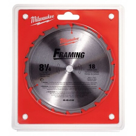Circular Saw Blade 8 1/4 In. 18 Teeth by USA Milwaukee Circular Power Saw Blades