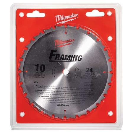 Circular Saw Blade 10 In. 24 Teeth by USA Milwaukee Circular Power Saw Blades