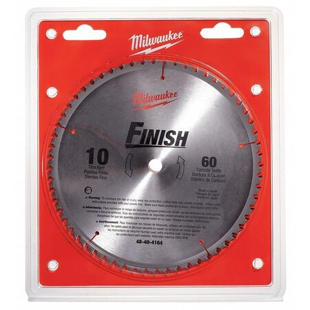 Circular Saw Blade 10 In. 60 Teeth by USA Milwaukee Circular Power Saw Blades