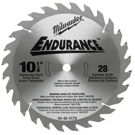 Circular Saw Blade 10 1/4 In. 28 Teeth by USA Milwaukee Circular Power Saw Blades