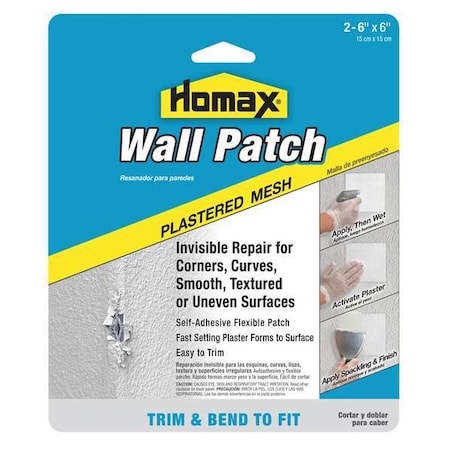 Wall Patch Self Adhesive 6x6in PK2 by USA Homax Drywall Specialty Tool Accessories