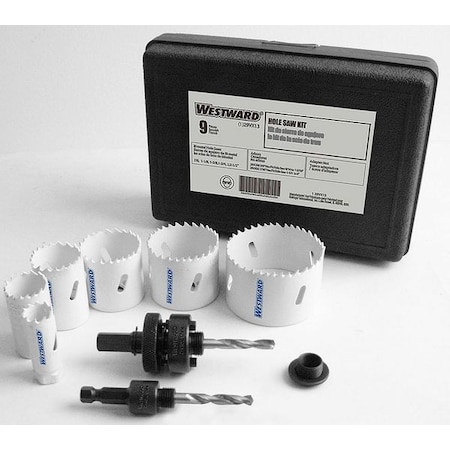Hole Saw Electricians Kit 9 pcs. by USA Westward Hole Saw Kits
