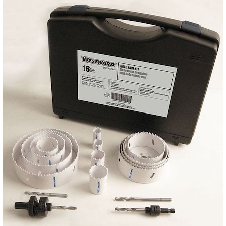 Hole Saw Plumbers Kit 16 pcs. by USA Westward Hole Saw Kits