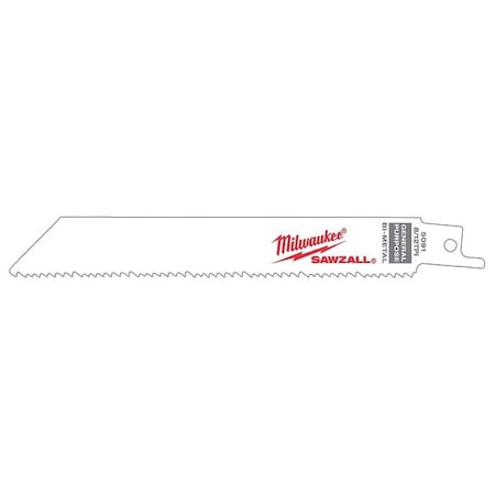 6" L Reciprocating Saw Blade 8/12 TPI by USA Milwaukee Reciprocating Power Saw Blades