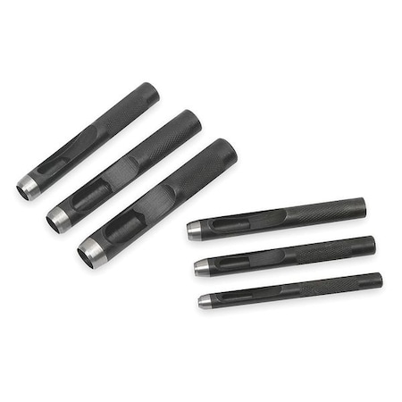 Hollow Punch Set 3/16 To 1/2 In 6 Pc by USA Westward Punch & Chisel Sets