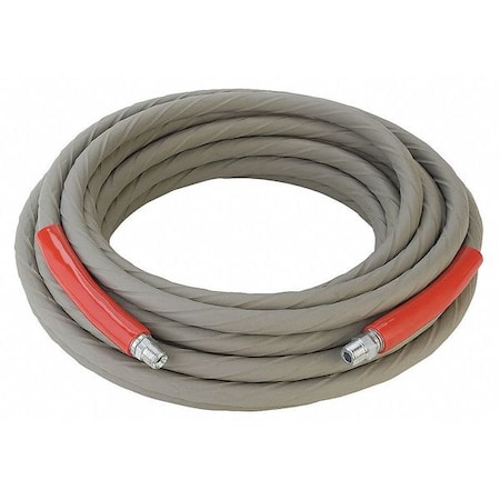 3/8" ID x 50 ft Coupled Air Hose 4000 PSI GY by USA Value Brand Air Compressor Multipurpose Air Hoses