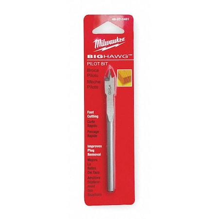 Big Hawg (R) Pilot Bit Shank 1/4 In by USA Milwaukee Wood Drilling Bits