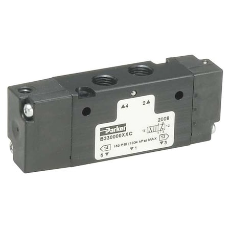 Valve Air Pilot 3 Way 3/4 In Port by USA Parker Pneumatic Pilot Air Control Valves
