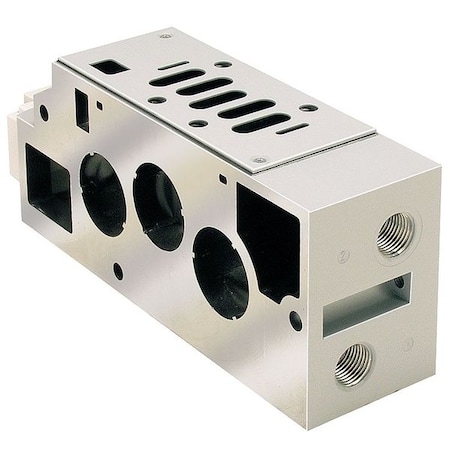 Manifold 3/8 In NPT 5599 2 Valves ISO 1 by USA Speedaire Pneumatic Solenoid Valve Accessories