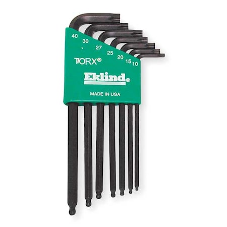 Ball End Torx Key Set Pieces 7 T2 by USA Eklind Hex Key Sets