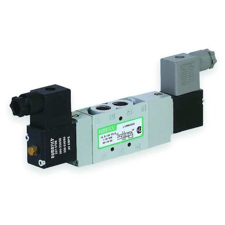 Solenoid Air Control Valve 1/4 In 120VAC Type L12BB452O060T30 by USA Numatics Pneumatic Solenoid Air Control Valves