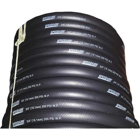 3/4" ID x 150 ft Bulk Air Hose 200 PSI BK by USA Speedaire Air Compressor Multipurpose Air Hoses
