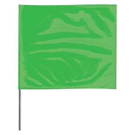 Marking Flag Fluor Green Vinyl PK100 by USA Value Brand Chalk Line Reels