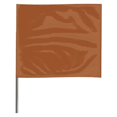 Marking Flag Brown Blank Vinyl PK100 by USA Value Brand Chalk Line Reels