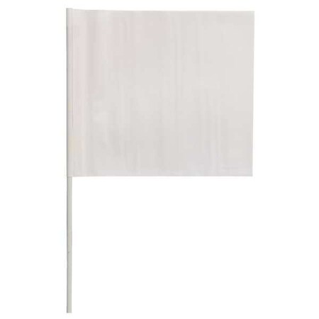 Marking Flag White Blank PVC PK100 by USA Presco Chalk Line Reels