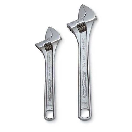 Adj. Wrench Set 6" 10" Chrome 2 Pc. by USA Channellock Adjustable Wrenches