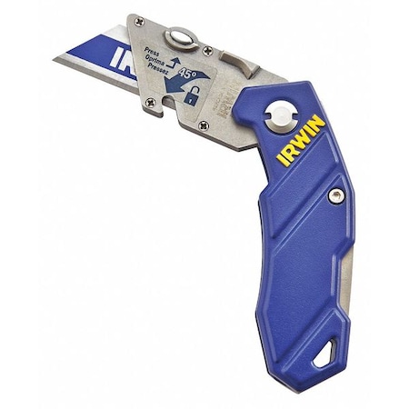 Folding Utility Knife 5 3/4 in. Blue by USA Irwin Utility Knives