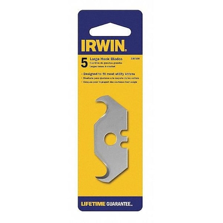 Hook Utility Blade 11/16" W PK5 by USA Irwin Utility Knife Blades