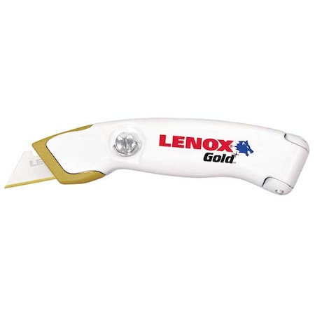 Utility Knife 4 3/4 In Gold/White by USA Lenox Utility Knives