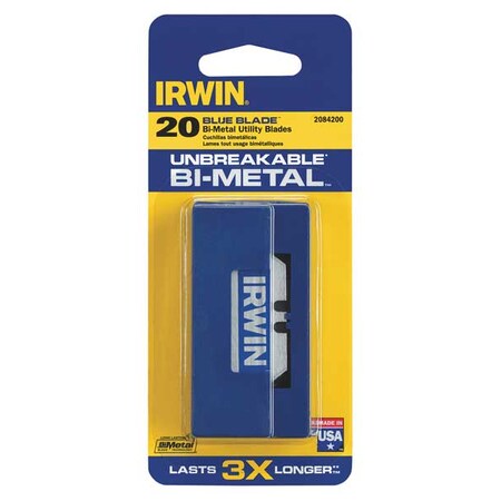 Trapazoid Utility Blade 11/16" W PK20 by USA Irwin Utility Knife Blades
