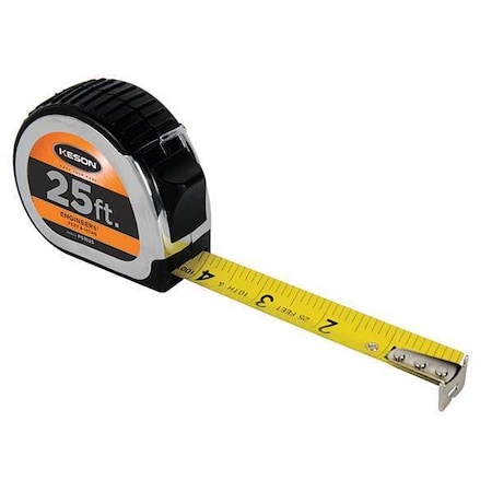 Tape Measure 1 In x 25 ft Chrome/Black by USA Keson Measuring Tapes