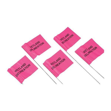 Marking Flag Pink Glo Electric PVC PK100 by USA Presco Chalk Line Reels