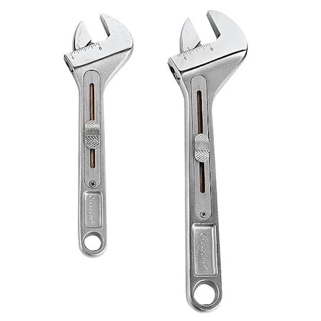 Slide Adj. Wrench Set 6" 10" Chrome 2 Pc by USA Crescent Adjustable Wrenches
