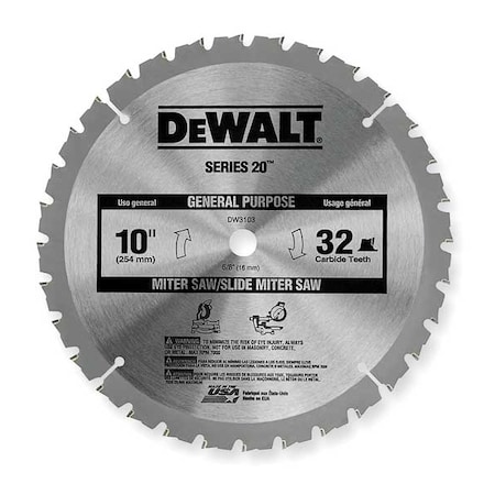 Circular Saw Bld Crbde 10 In 32 Teeth by USA Dewalt Circular Power Saw Blades
