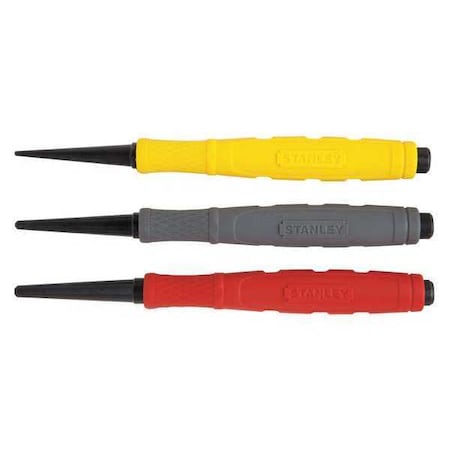 Nail Set Cushion Grip 3 Pc by USA Stanley Nail Sets