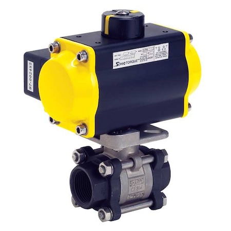 3" FNPT Carbon Steel Pneumatic Ball Valve Inline by USA Value Brand Pneumatic Flow Control Valves