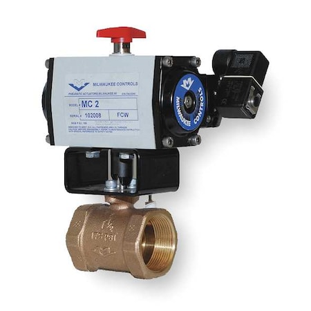 Butterfly Valve Dbl Acting 1 1/2 In. by USA Milwaukee Pneumatic Flow Control Valves